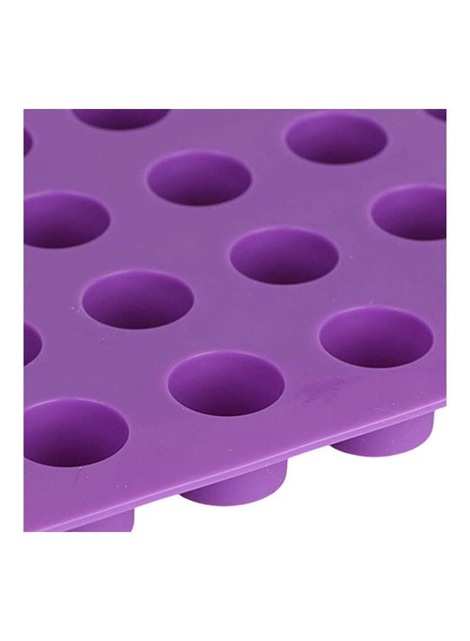 88 Cavities Mini Round Shaped Silicone Mold Cooking Sheets Purple 15inch