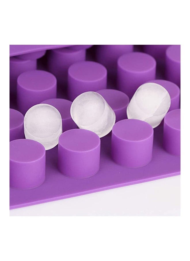 88 Cavities Mini Round Shaped Silicone Mold Cooking Sheets Purple 15inch