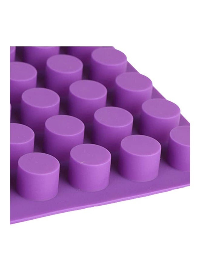 88 Cavities Mini Round Shaped Silicone Mold Cooking Sheets Purple 15inch