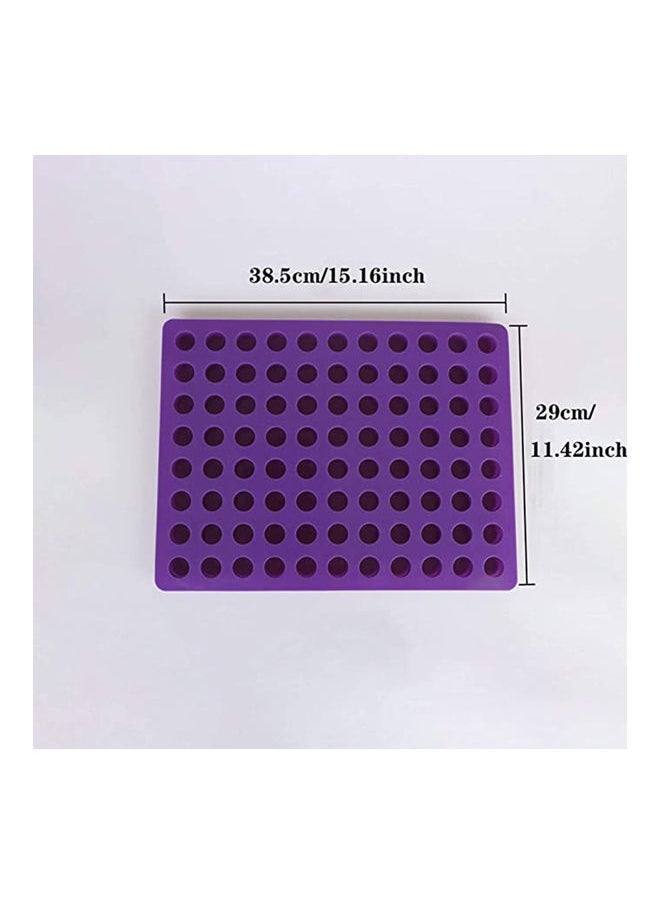 88 Cavities Mini Round Shaped Silicone Mold Cooking Sheets Purple 15inch