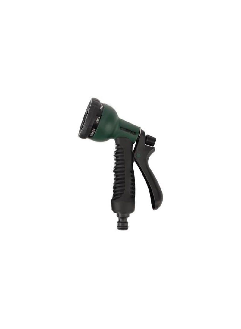 8 Pattern Spray Set- GGP61172| Spray Nozzle with 8 Different and Adjustable Spray Pattern, Premium-Quality Construction|Ideal to Connect To Hoses and Spray Water| Black, 2 Years Warranty