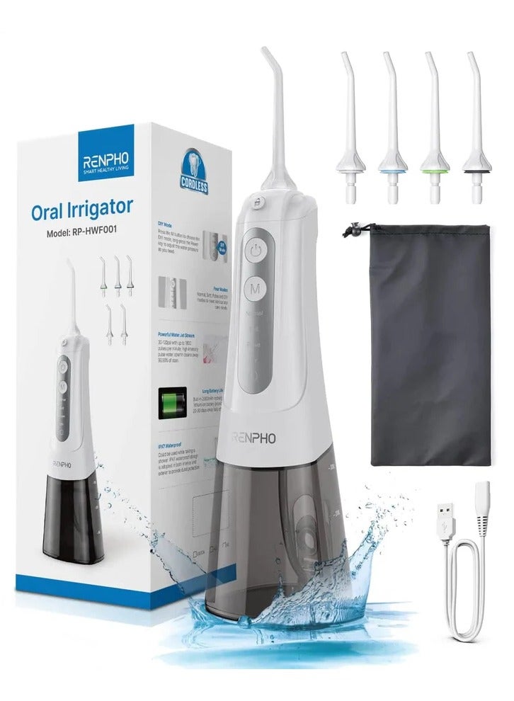 RENPHO Rechargeable Water Flosser Oral Irrigator Portable