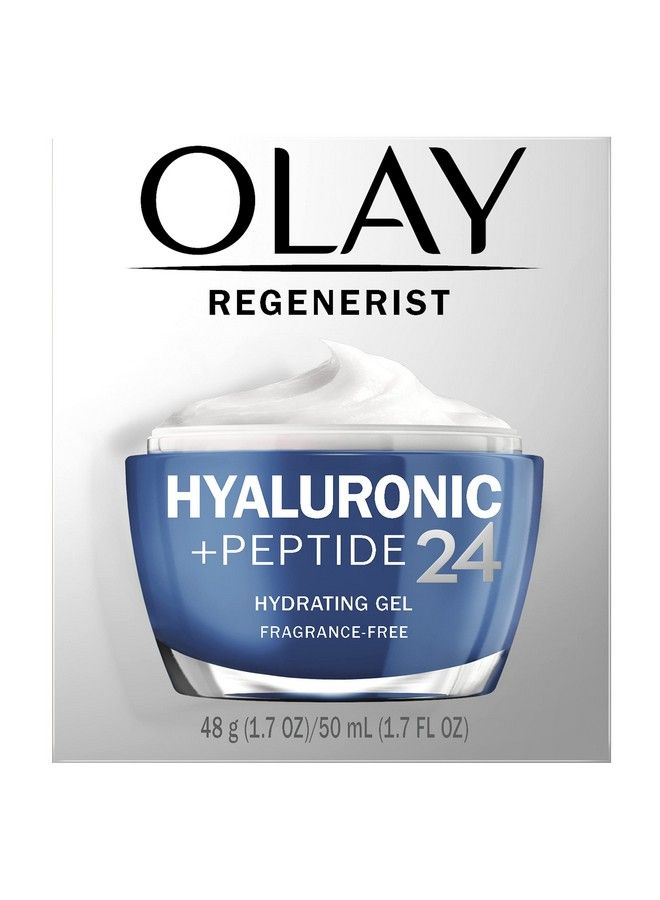 Regenerist Hyaluronic + Peptide 24 Hydrating Gel Fragrance Free Face Moisturizer 1.7 Oz.