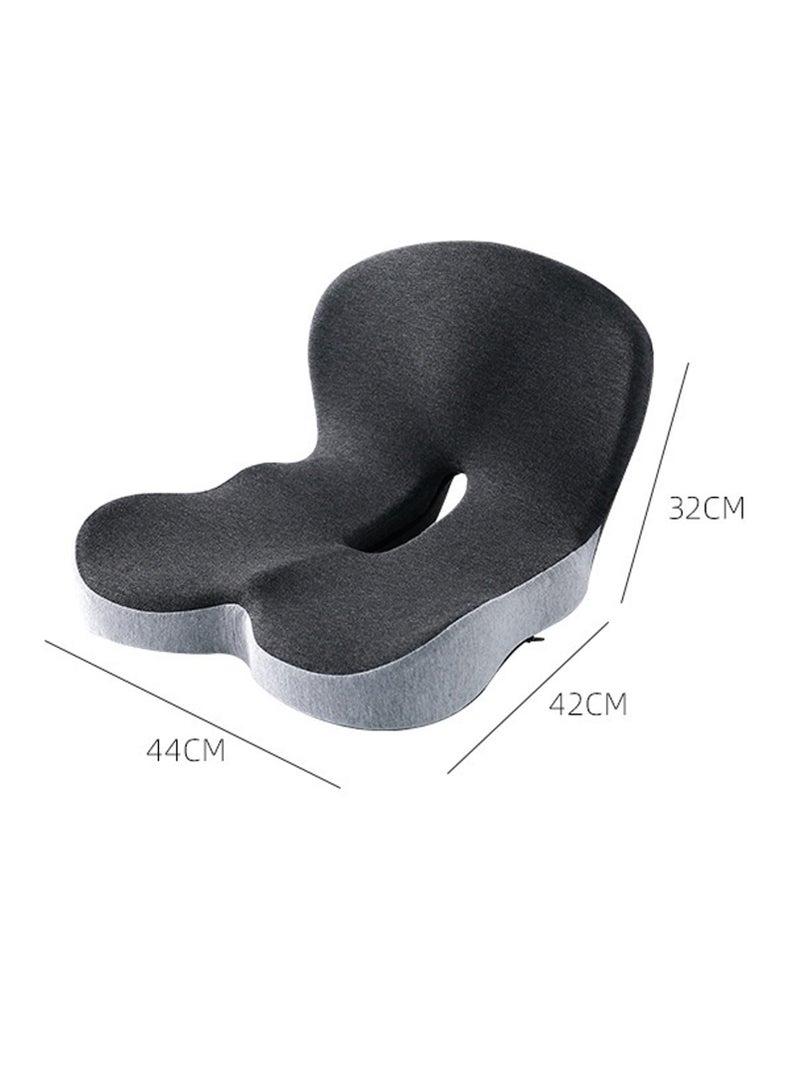 Seat Cushion for Office Lumbar Support Pillow Chair Memory Foam Coccyx Seat Cushion for Sciatica Back Support Pillow Chair Pads Reduce Tailbone Pressure （Dark&Light Grey）