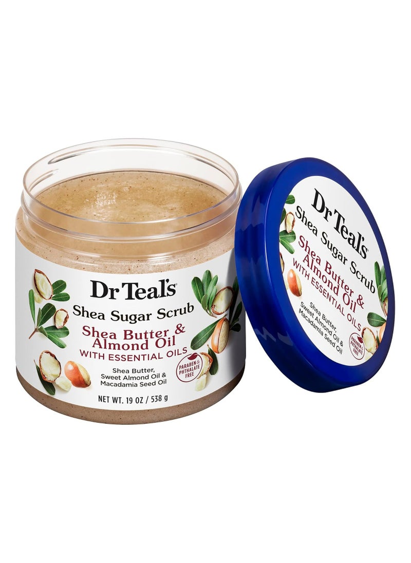 DR TEAL'S SHEA SUGAR BODY SCRUB SHEA BUTTER & ALMOND OIL 538G