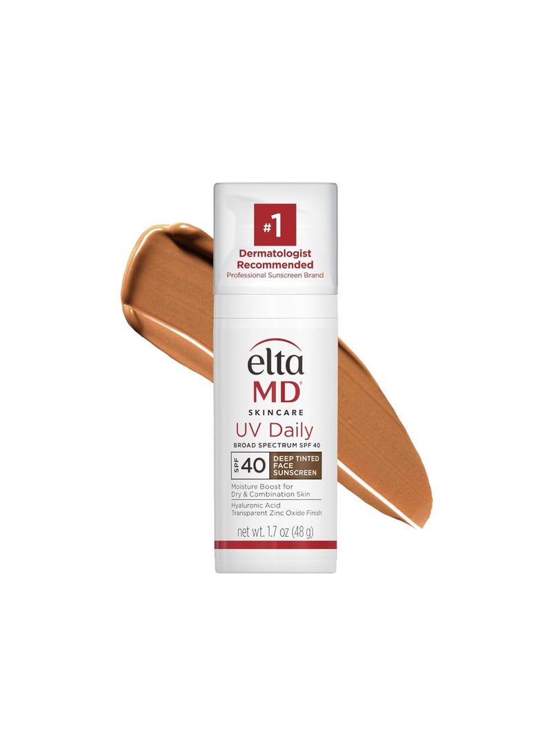 EltaMD UV Daily SPF 40 Tinted Face Sunscreen Moisturizer, Tinted Moisturizer for Face with SPF, Great for Dry, Combination, and Normal Skin