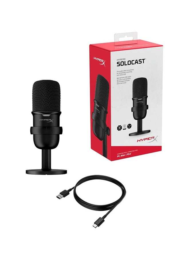 Hyperx Solocast – Usb Condenser Gaming Microphone, For Pc, Ps4, Ps5 And Mac, Tap-To-Mute Sensor, Cardioid Polar Pattern, Great For Gaming, Streaming, Podcasts, Twitch, Youtube, Discord