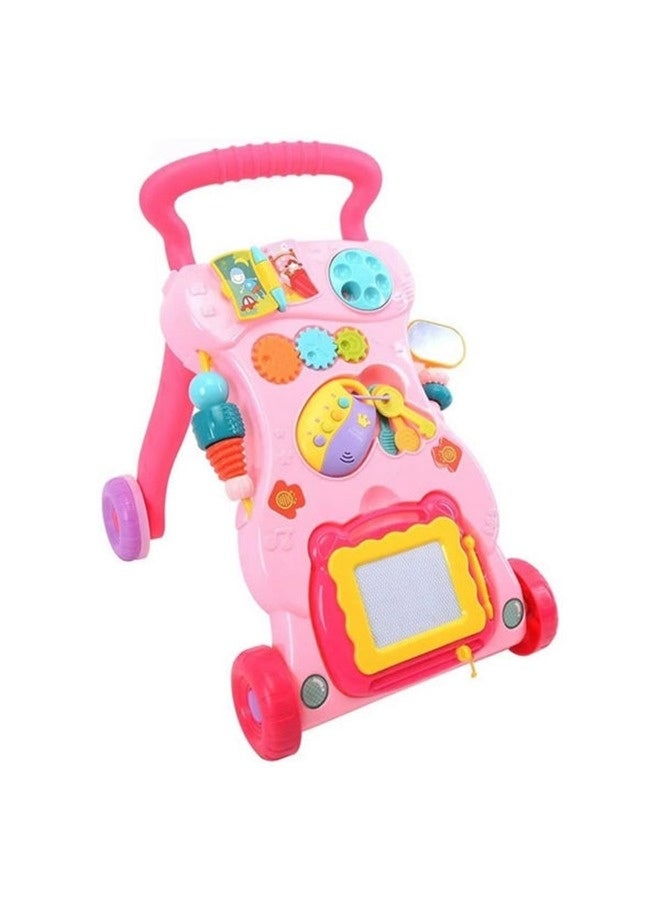 Multi-Functional Music Walker Speed Control And Adjustable Wheels Suitable Age 6+Months 45x42x34cm