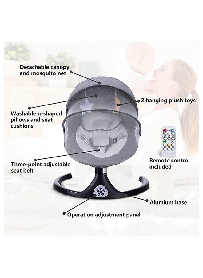 5 Speed Electric Bluetooth Baby Rocker With 3 Timer Settings And 10 Pre-Set Lullabies, 5 - 26 Lbs, 0 - 12 Months