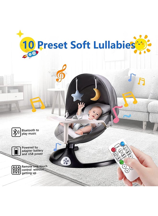 5 Speed Electric Bluetooth Baby Rocker With 3 Timer Settings And 10 Pre-Set Lullabies, 5 - 26 Lbs, 0 - 12 Months