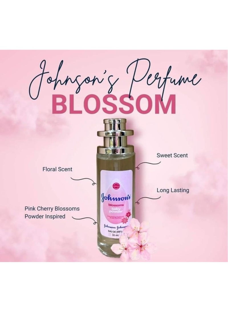 Johnson's per fume set bedtime | baby powder | milk and rice | blossoms baby powder