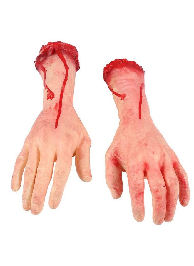 Scary Fake Bloody Hand Broken Terror Severed Hand Body Prank Party Props For Halloween Party Decoration And Haunted House Cosplay