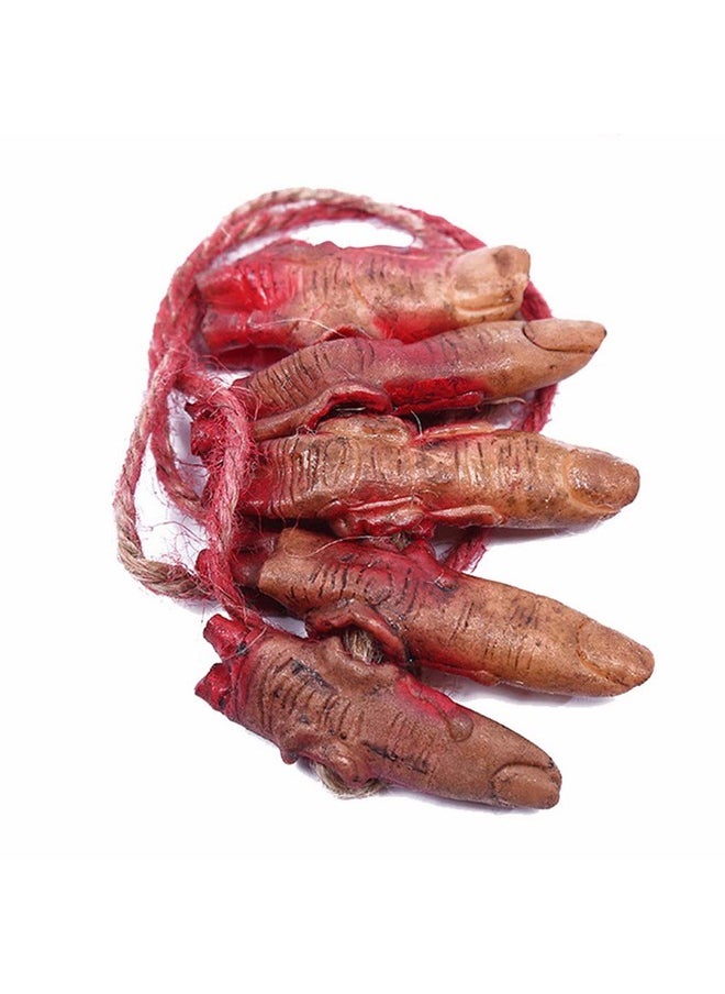 Halloween Fake Bloody Severed Hands Feet Broken Body Parts For Haunted House Halloween Zombie Party Decorations (7 Pcs)