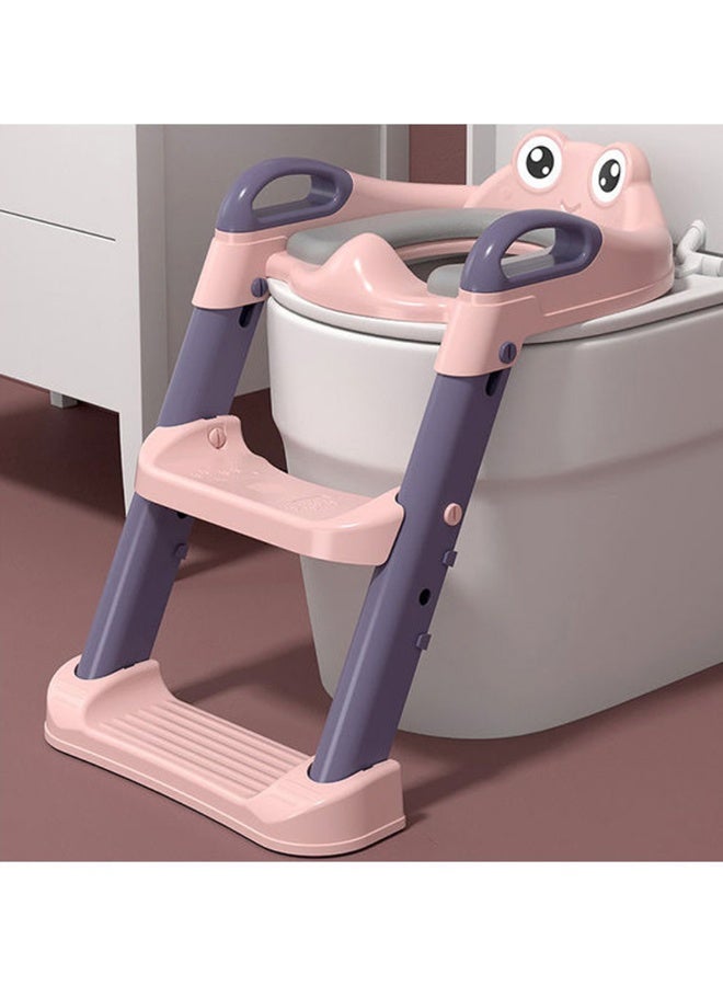 Foldable Toilet Training Seat With Adjustable Step Stool Ladder