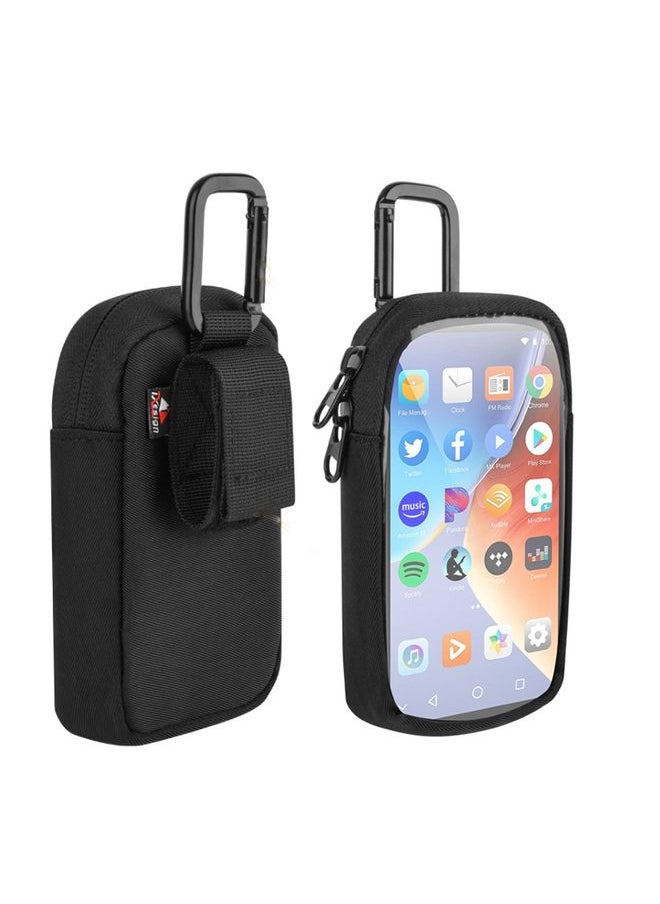 MP3 / MP4 Universal TPU Portable Storage Bag with Hanging Buckle(Black)