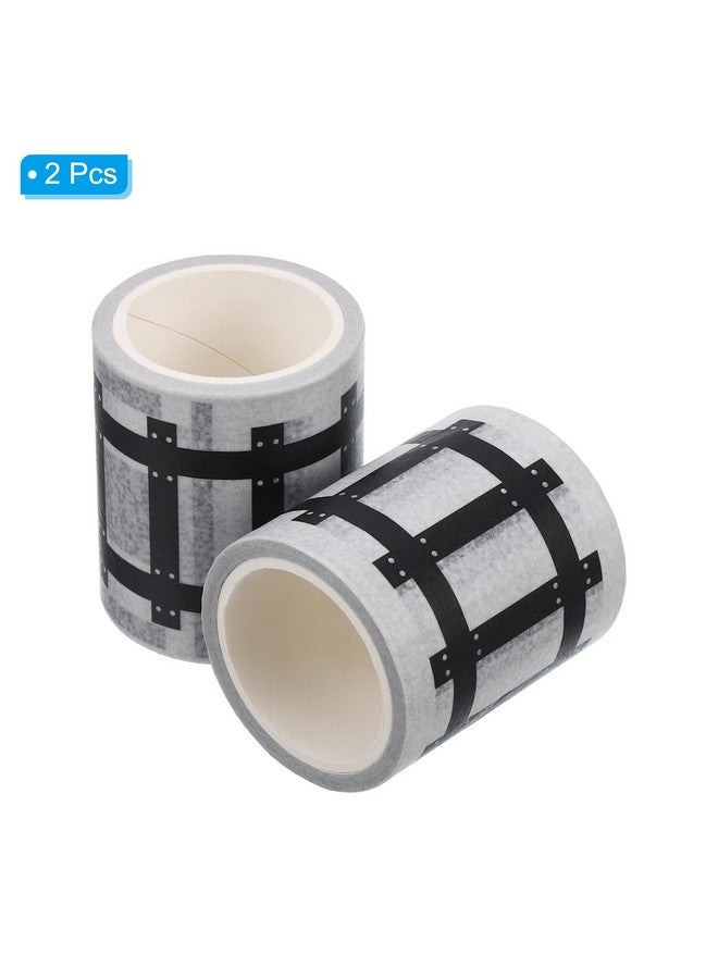 33Ft Road Tape, Play Tape Car Track Tape Traffic Washi Tape Highway Train For Diy Craft Art Journal Scrapbook Planner Style 4, Black