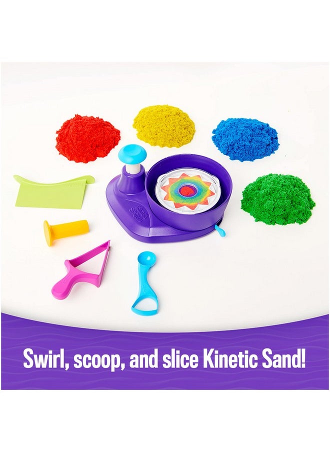 , Swirl N’ Surprise Playset With 2Lbs Of Play Sand, Including Red, Blue, Green, Yellow And 4 Tools, Sensory Toys For Kids Ages 3 And Up