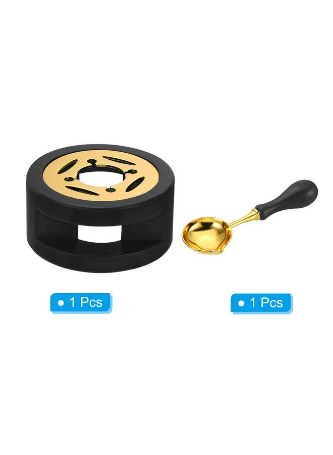 Wax Seal Kit, Wax Seal Warmer With Melting Spoon Retro Melt Stove Pot Furnace Tool For Wax Sealing Beads Stamp Letter Envelope, Black