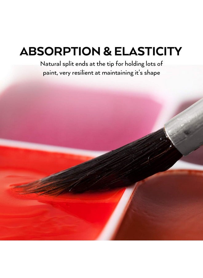 15 Pcs Round Watercolor Detail Paint Brushes, Professional Soft Synthetic Squirrel Watercolor Brushes Artist Paint Brush Set For Water Color Painting, Oil, Model, Gouache, Ink