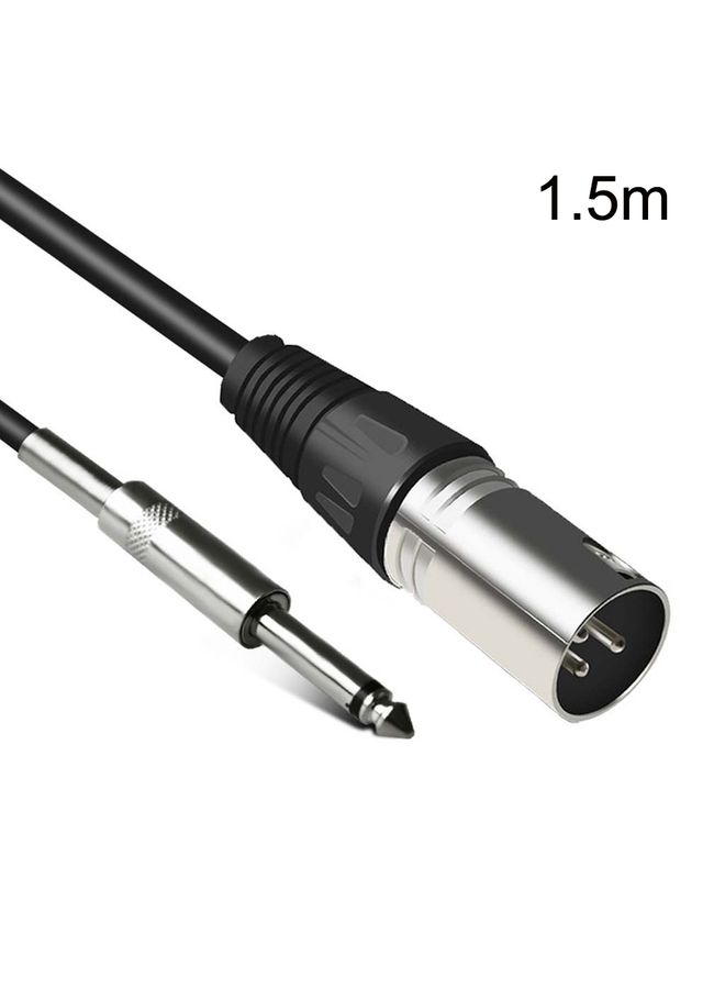 6.35mm Caron Male To XLR 2pin Balance Microphone Audio Cable Mixer Line, Size:1.5m