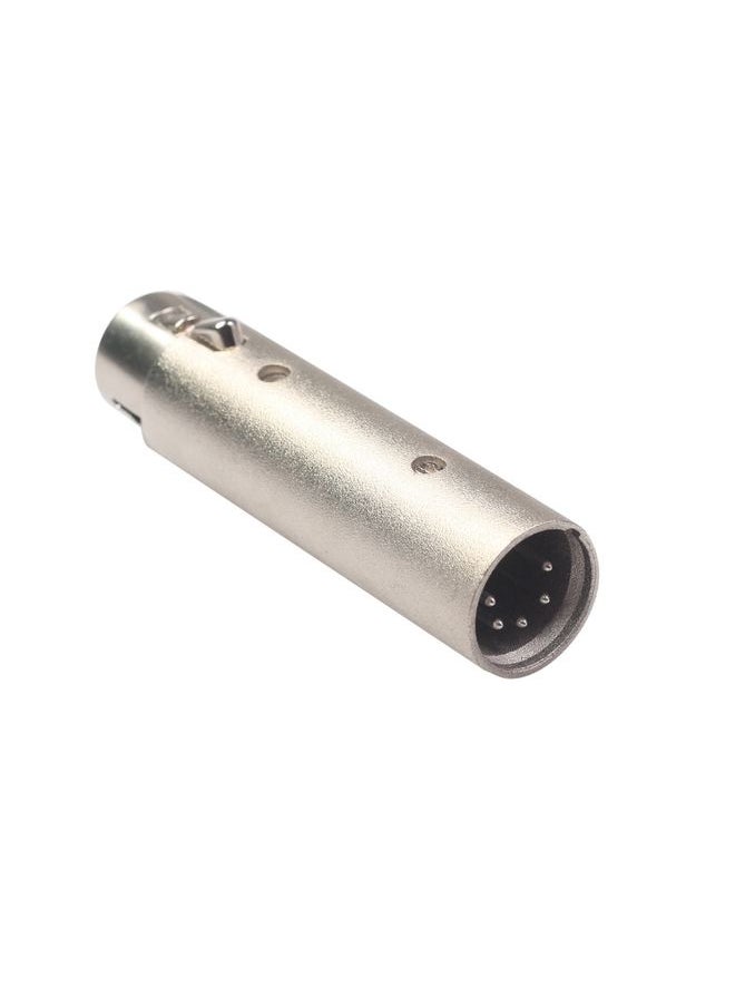 Zinc Alloy Shell Large 3Pin Female XLR to 5Pin XLR Male DMX Signal Lamp XLR Adapter