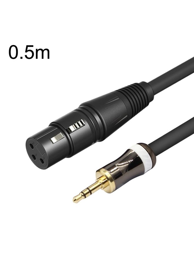 3.5mm To Caron Female Sound Card Microphone Audio Cable, Length: 0.5m