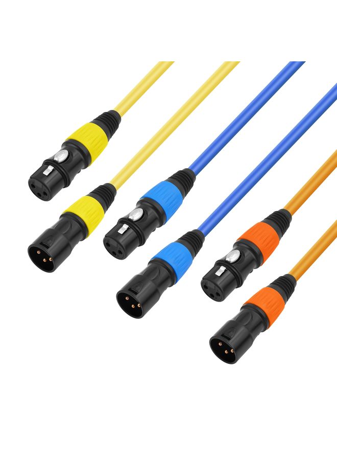 JC1015 XLR 3pin Male to Female Audio Cable, Length:1.8m(Orange)