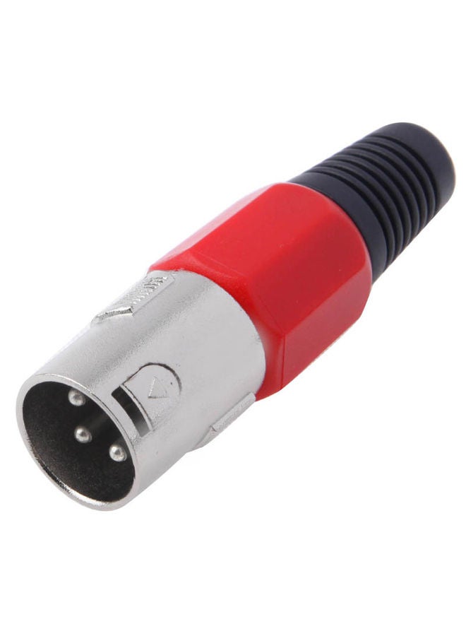 3 Pin XLR Male Plug Microphone Connector Adapter