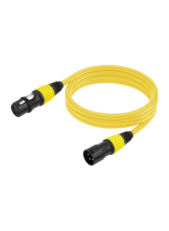 JC1015 XLR 3pin Male to Female Audio Cable, Length:1.8m(Yellow)