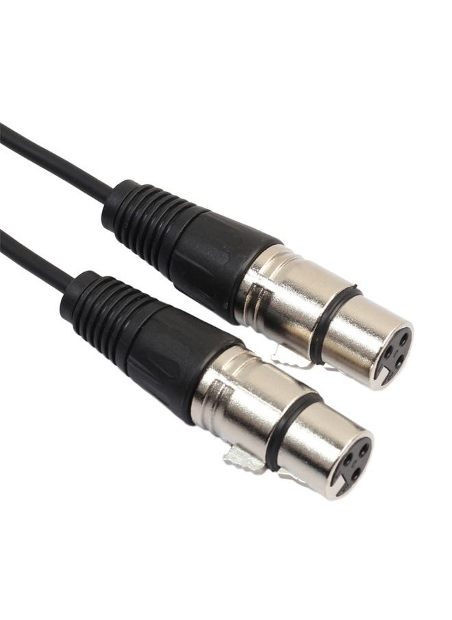 30cm 3 Pin XLR CANNON 1 Male to 2 Female Audio Connector Adapter Cable for Microphone / Audio Equipment