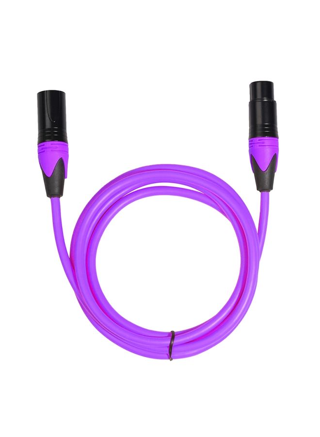 XRL Male to Female Microphone Mixer Audio Cable, Length: 1.8m (Purple)