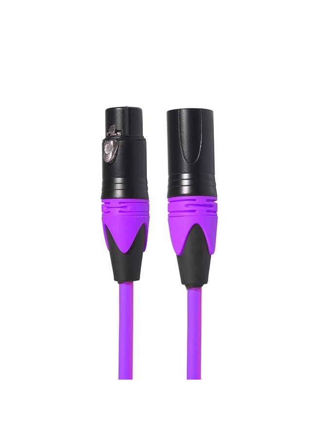 XRL Male to Female Microphone Mixer Audio Cable, Length: 1.8m (Purple)