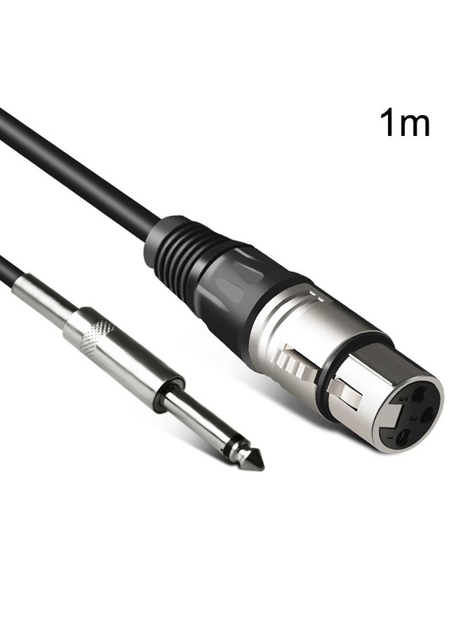 6.35mm Caron Female To XLR 2pin Balance Microphone Audio Cable Mixer Line, Size: 1m