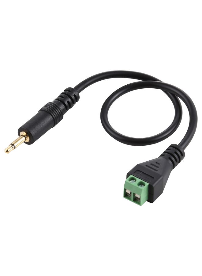 3.5mm Male to 2 Pin Pluggable Terminals Solder-free Connector Solderless Connection Adapter Cable, Length: 30cm