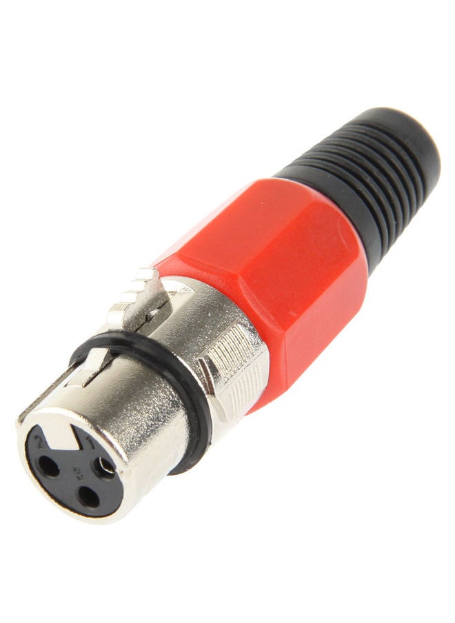 3 Pin XLR Female Plug Microphone Connector Adapter