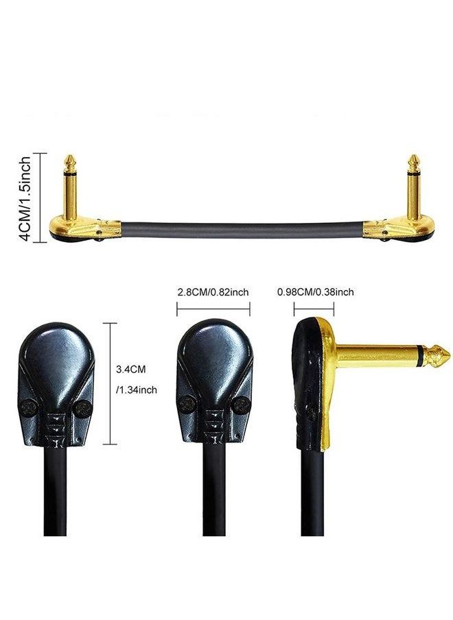 Single Block Audio Instrument Electric Guitar Effect Line, Cable Length: 15cm(Flat Head Gold)