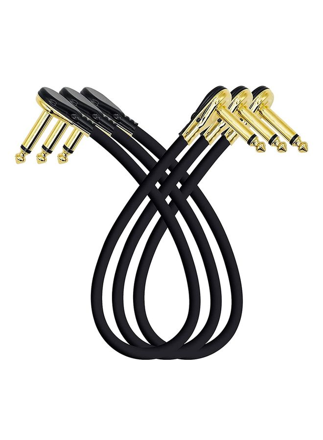 Single Block Audio Instrument Electric Guitar Effect Line, Cable Length: 15cm(Flat Head Gold)