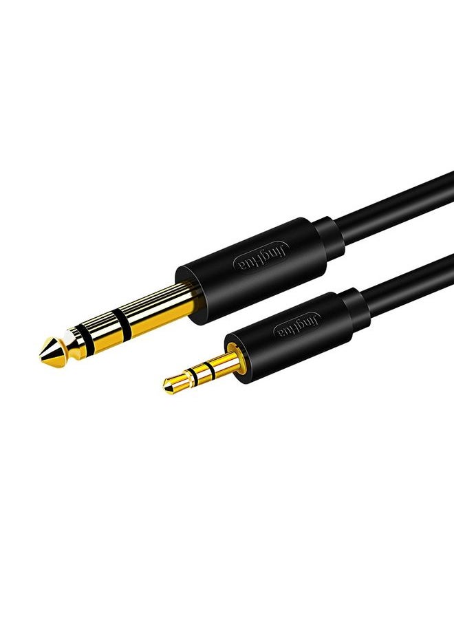 JINGHUA 3.5mm To 6.5mm Audio Cable Amplifier Guitar 6.35mm Cable, Length: 1.5m