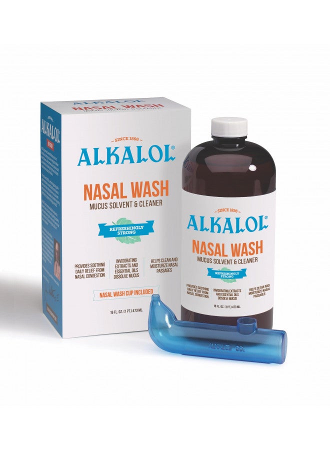 Alkalol - A Natural Soothing Nasal Wash, menthol, 2 Piece Set 1 Count