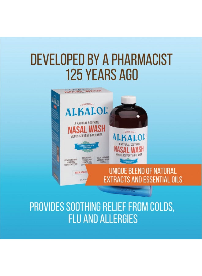 Alkalol - A Natural Soothing Nasal Wash, menthol, 2 Piece Set 1 Count