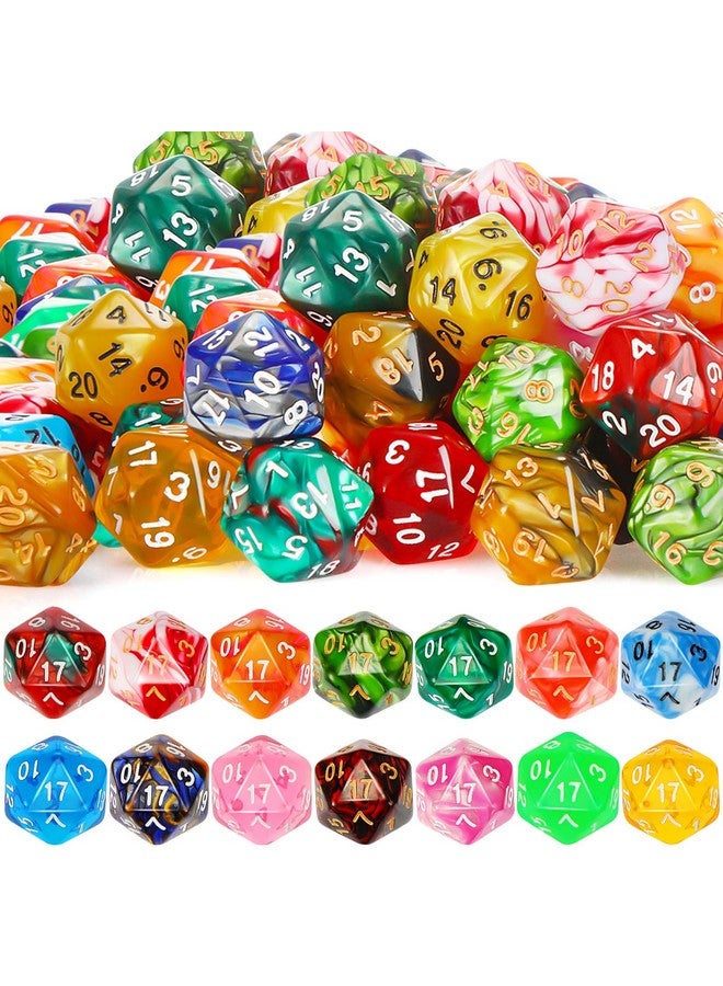 200 Pieces Polyhedral Dice Sets With Black Pouch Compatible With Rpg Mtg Tabletop Role Playing Table Games Multi Colored Assortment (20 Sided Style)