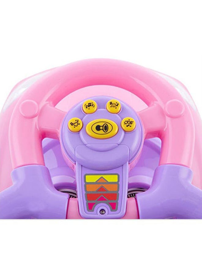 3-In-1 Activity Ride-On Toy With Push Handle And Musical Steering Wheel 62.5x29.5x34cm