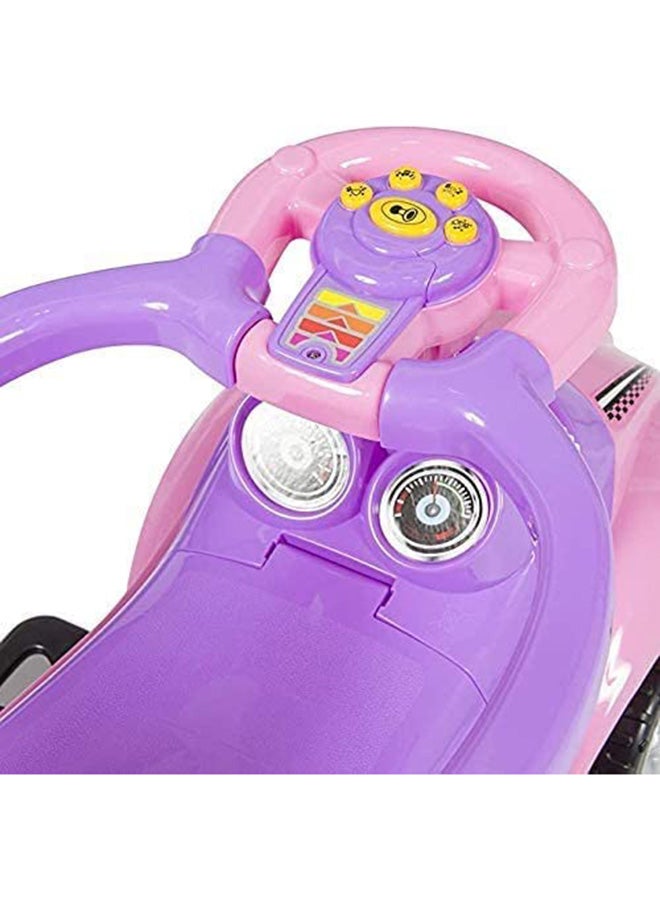 3-In-1 Activity Ride-On Toy With Push Handle And Musical Steering Wheel 62.5x29.5x34cm