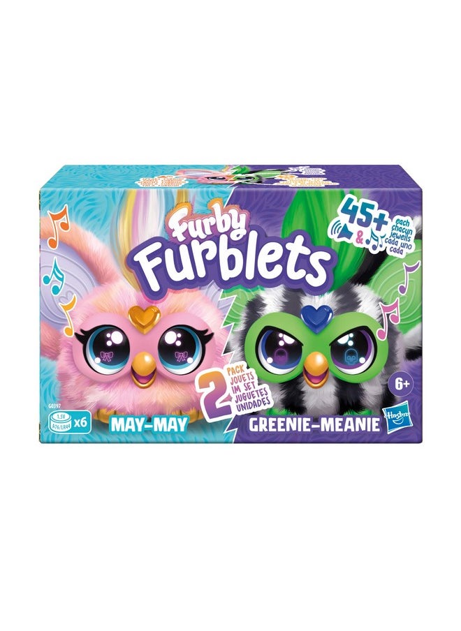 Furblets Fierce & Fabulous 2 Pack, Greenie-Meanie & May-May With 45 Sounds Each, Electronic Halloween Plush Toys For Girls & Boys, Ages 6+ (Amazon Exclusive)