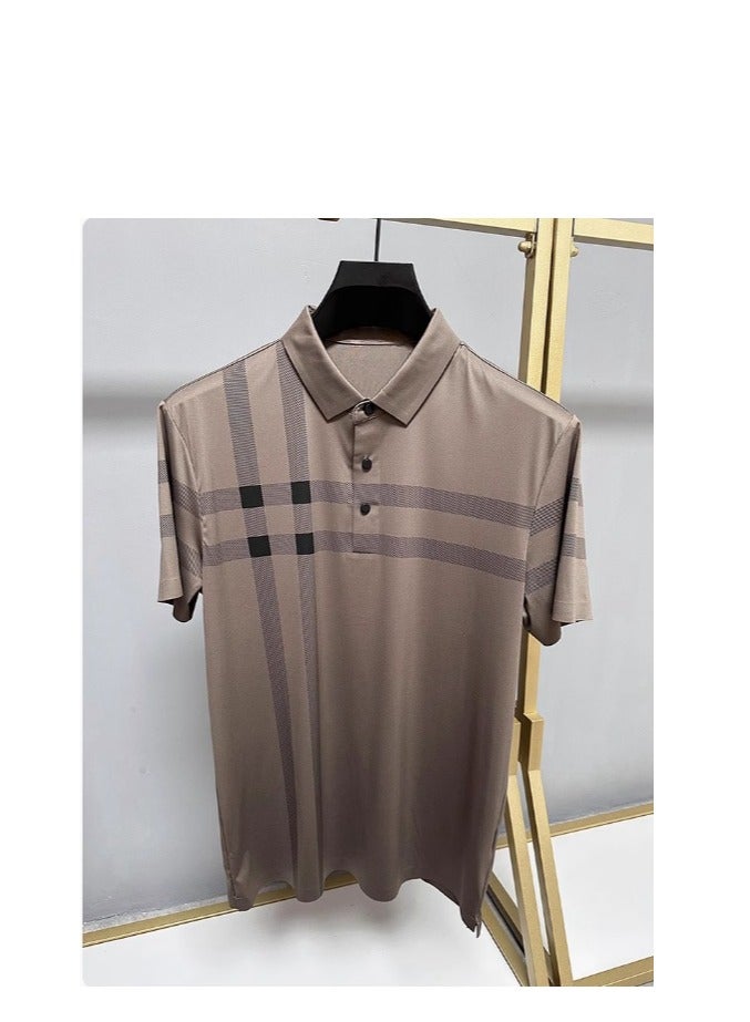 Men's Business Casual Short Sleeved T-Shirt Polo Shirt