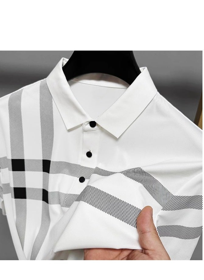 Men's Business Casual Short Sleeved T-Shirt Polo Shirt