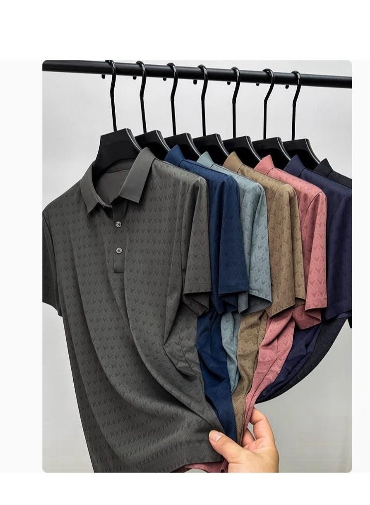 Men's High-End Short Sleeved T-Shirt Polo Shirt