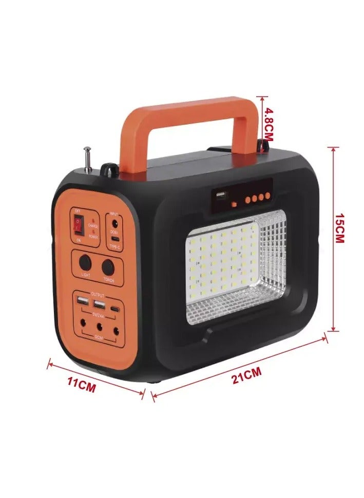 Solar Power Lighting System With Battery And Solar Panel Bulbs