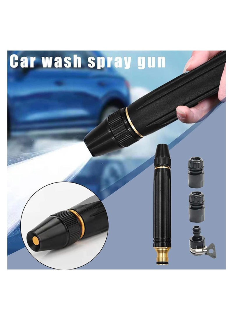 Upgrade Car Washing High Pressure Water Gun Nozzle,Garden Hose Nozzle Spray - High Pressure Metal Water Gun Sprinkler,Adjustable Metal Nozzle Garden Hose Sprinkler