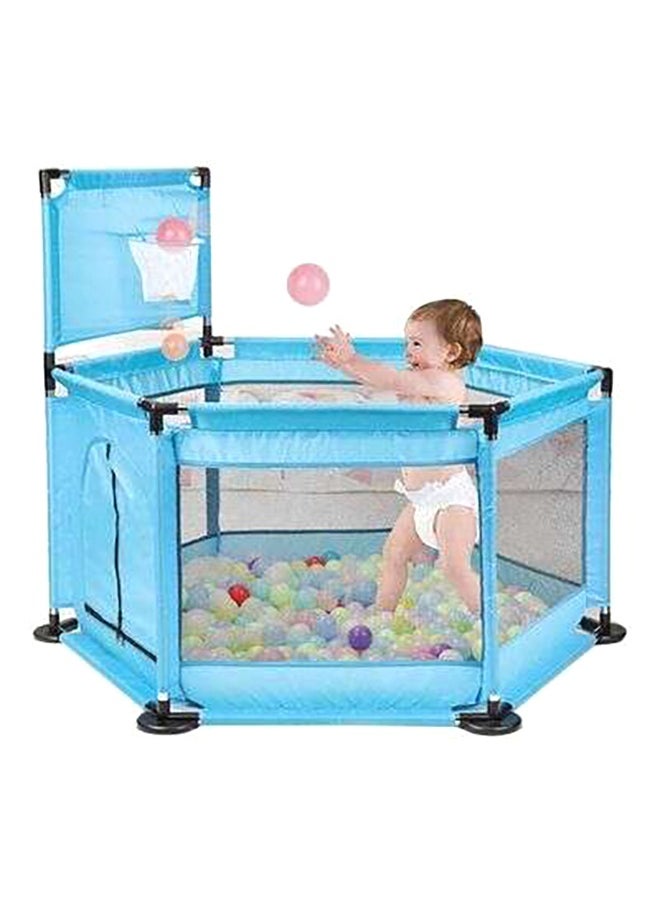 Baby Safety Fence Playpen With 30 Ocean Ball Basketball Hoops